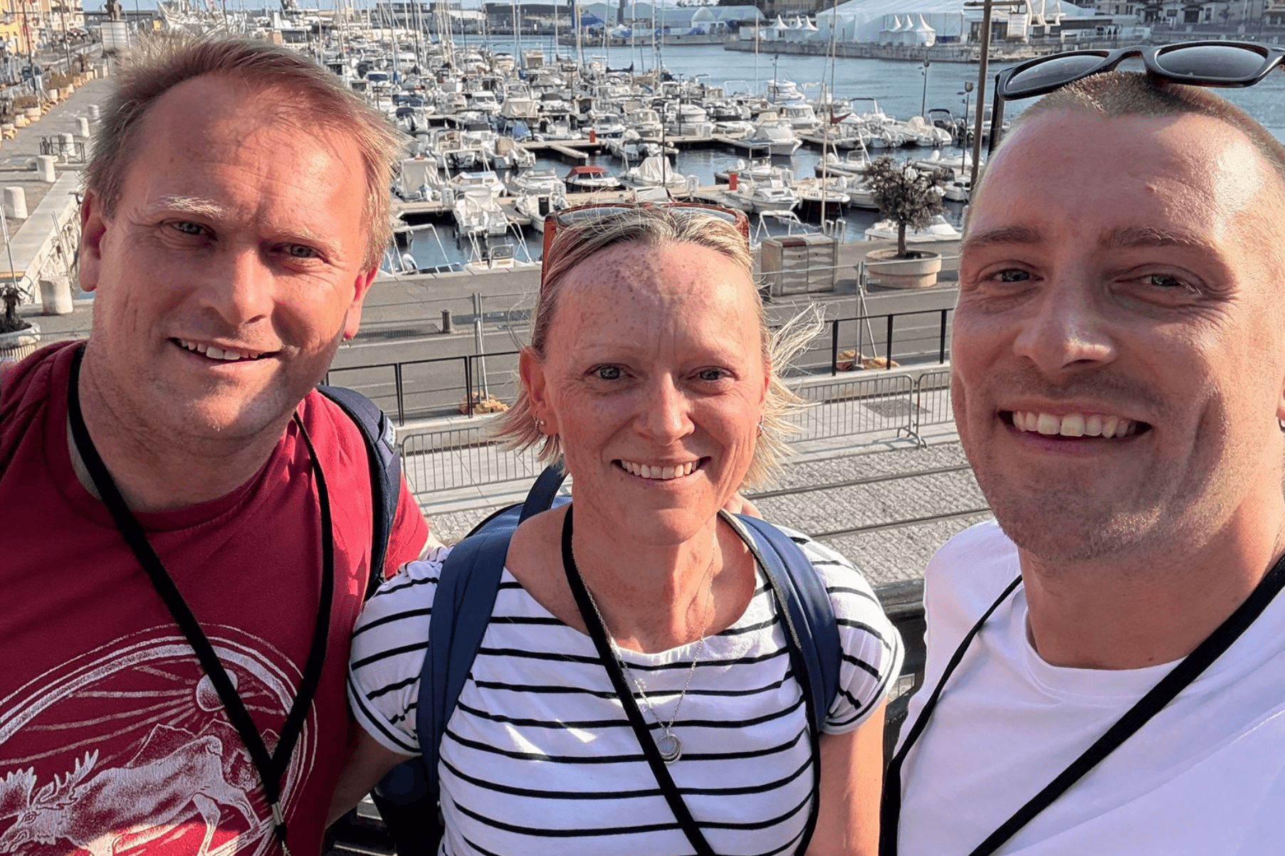 Dr Richard Unsworth, Dr Leanne Cullen Unsworth, and Dr Benjamin Jones at the United Nationas Ocean Conference