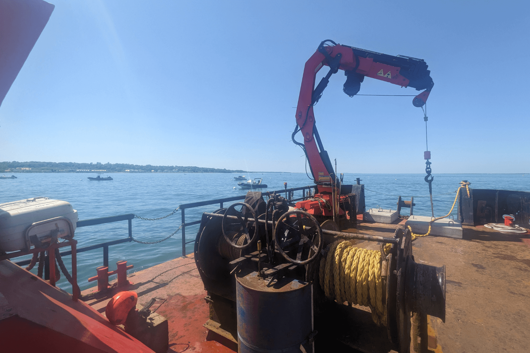 Preparing to install an Advanced Sustainable Mooring System at Seaview, Isle of Wight