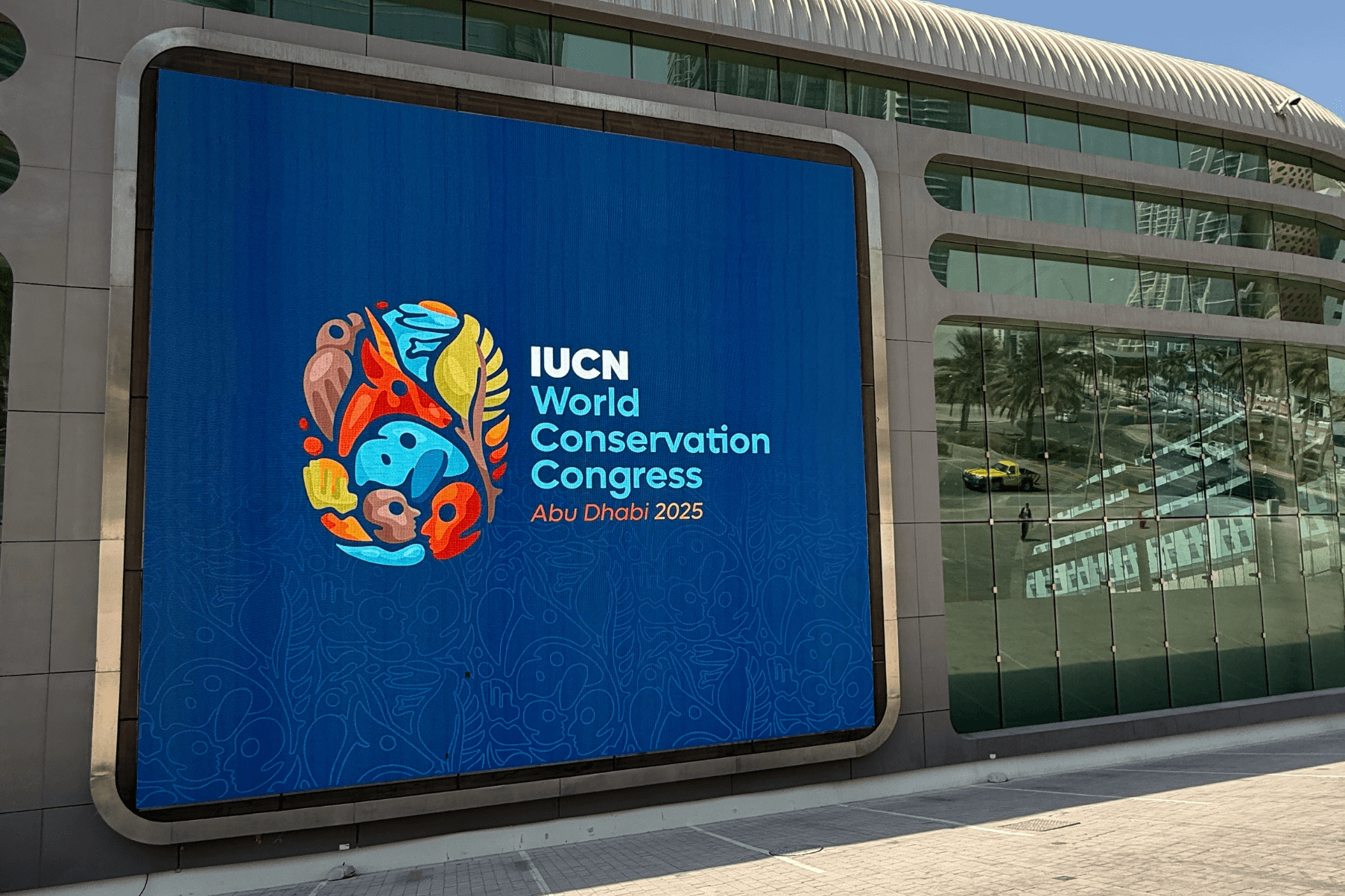 IUCN World Conservation Congress Abu Dhabi 2025 sign