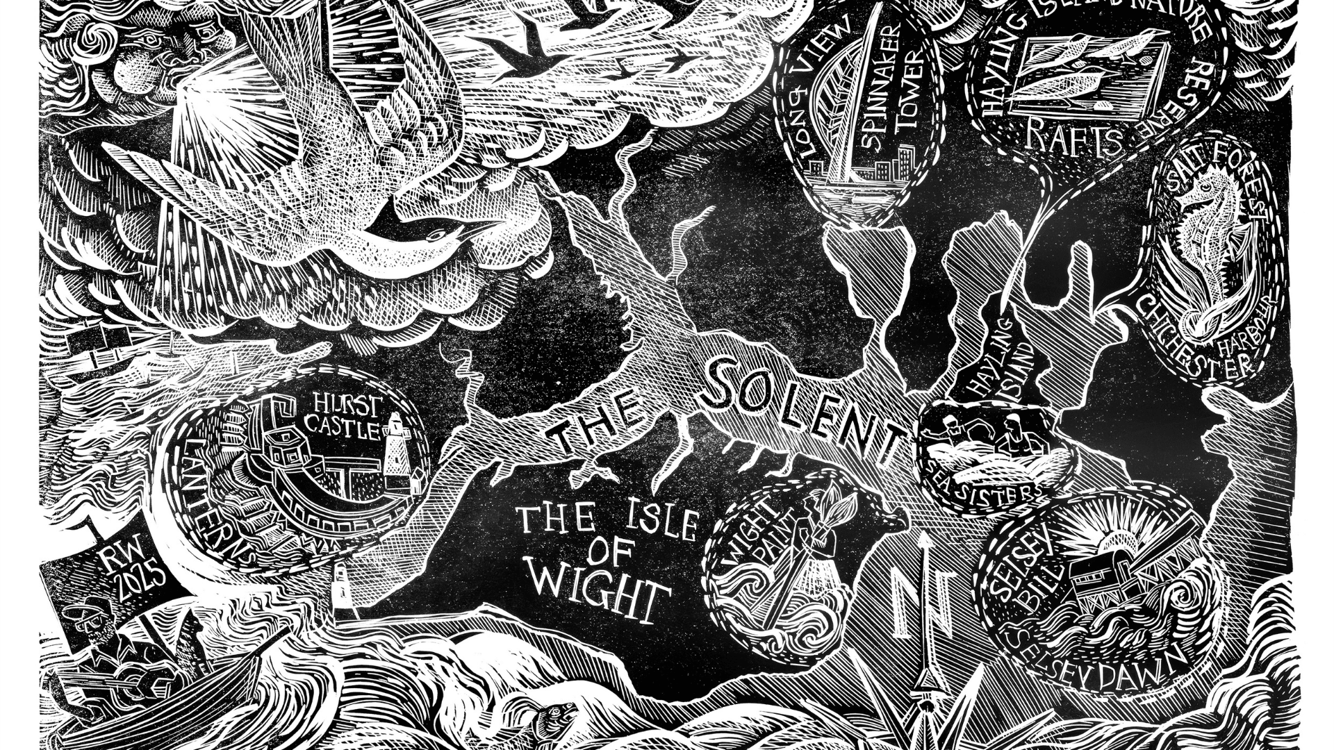 Map of the Solent. Credit Angela Harding