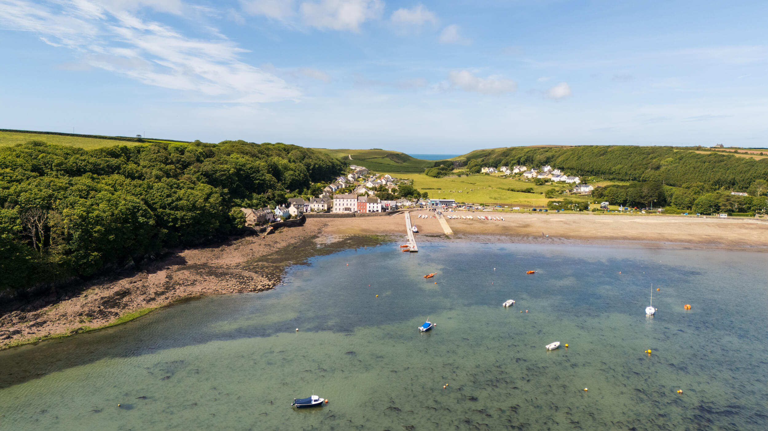 An ariel shot of Dale Bay.